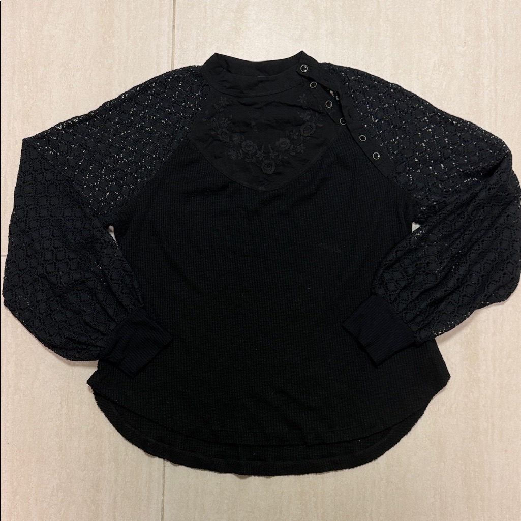 Free People Elegant Black Women's Top